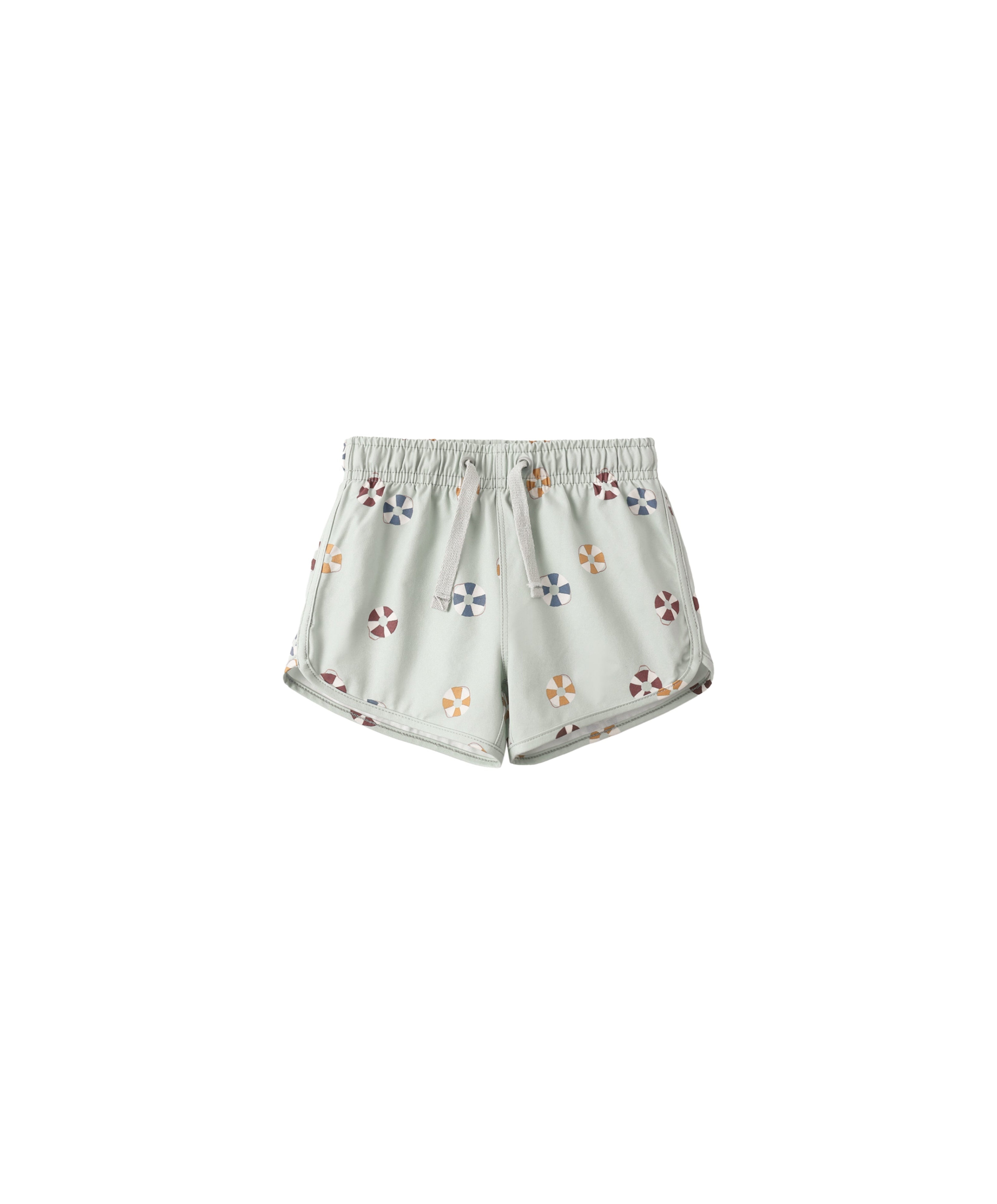 Shorts with floral pattern on a white background