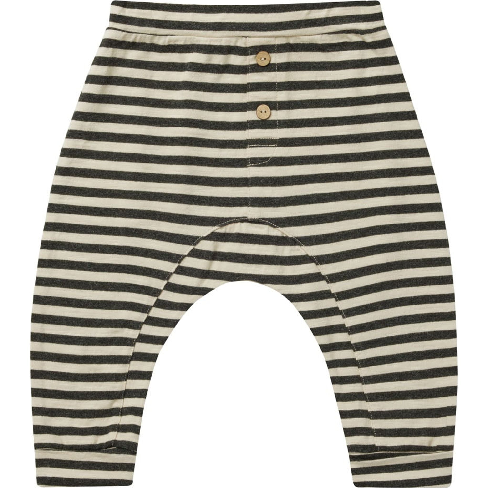black and white striped slub knit pants