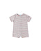 Striped baby swim romper on a white background