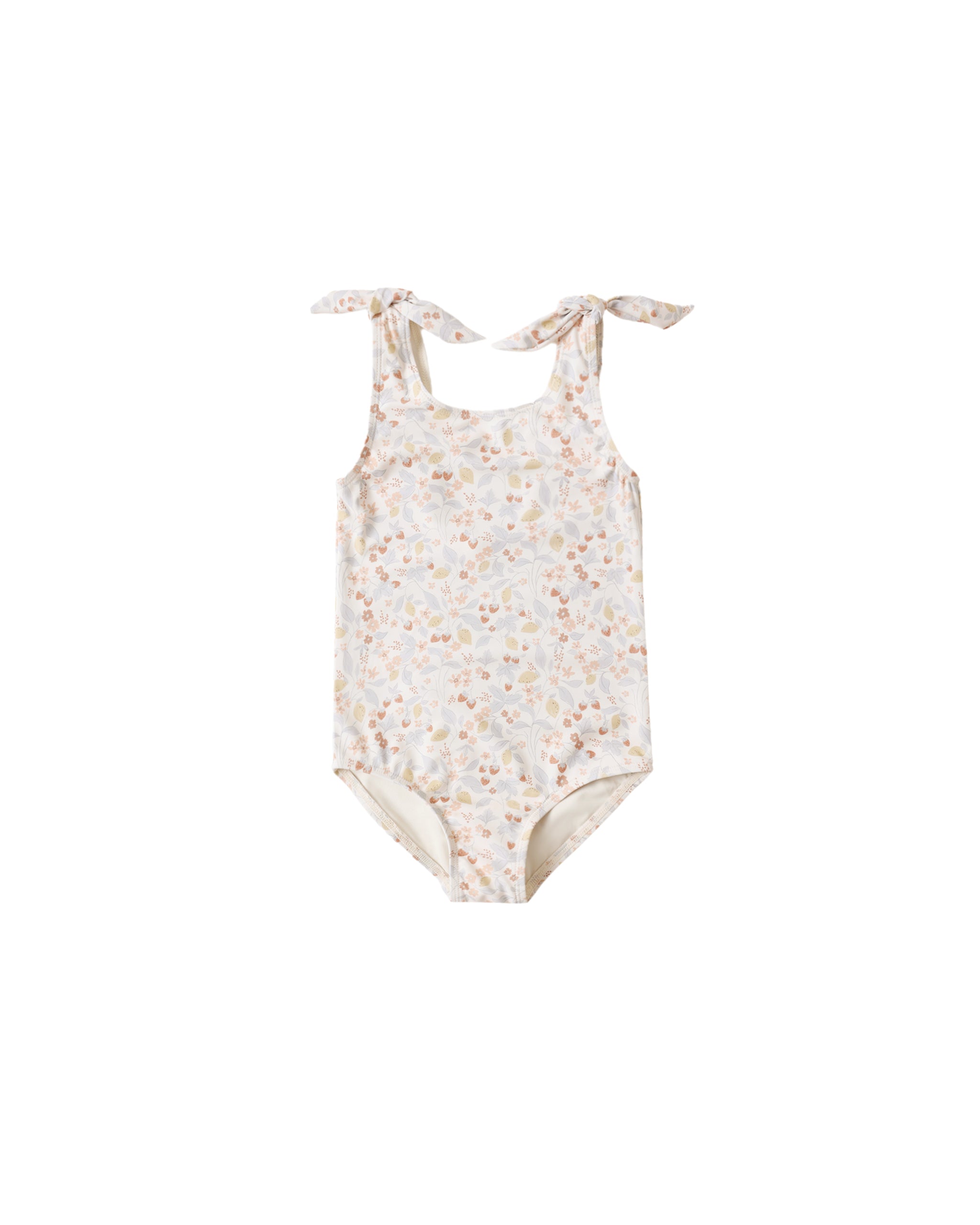 Floral patterned swimsuit on a white background