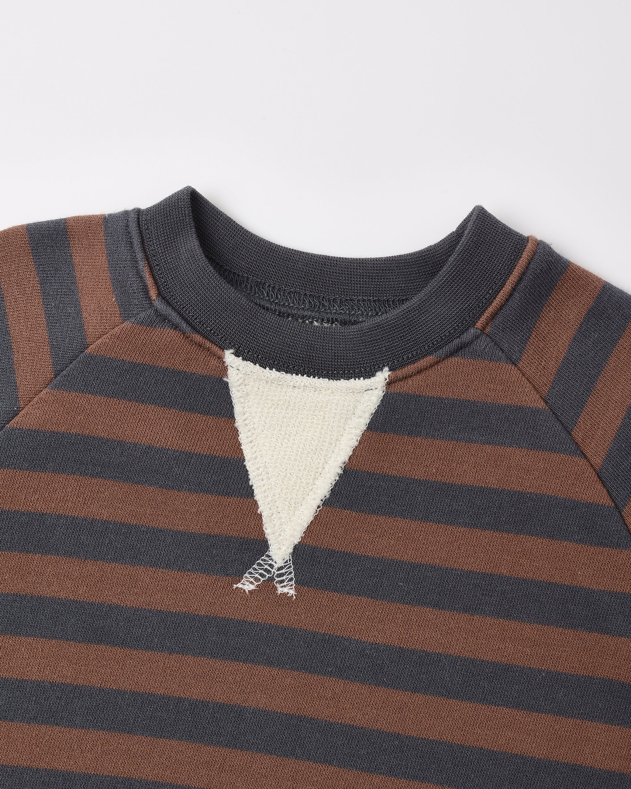 Crew Neck Romper - Mulberry Stripe
