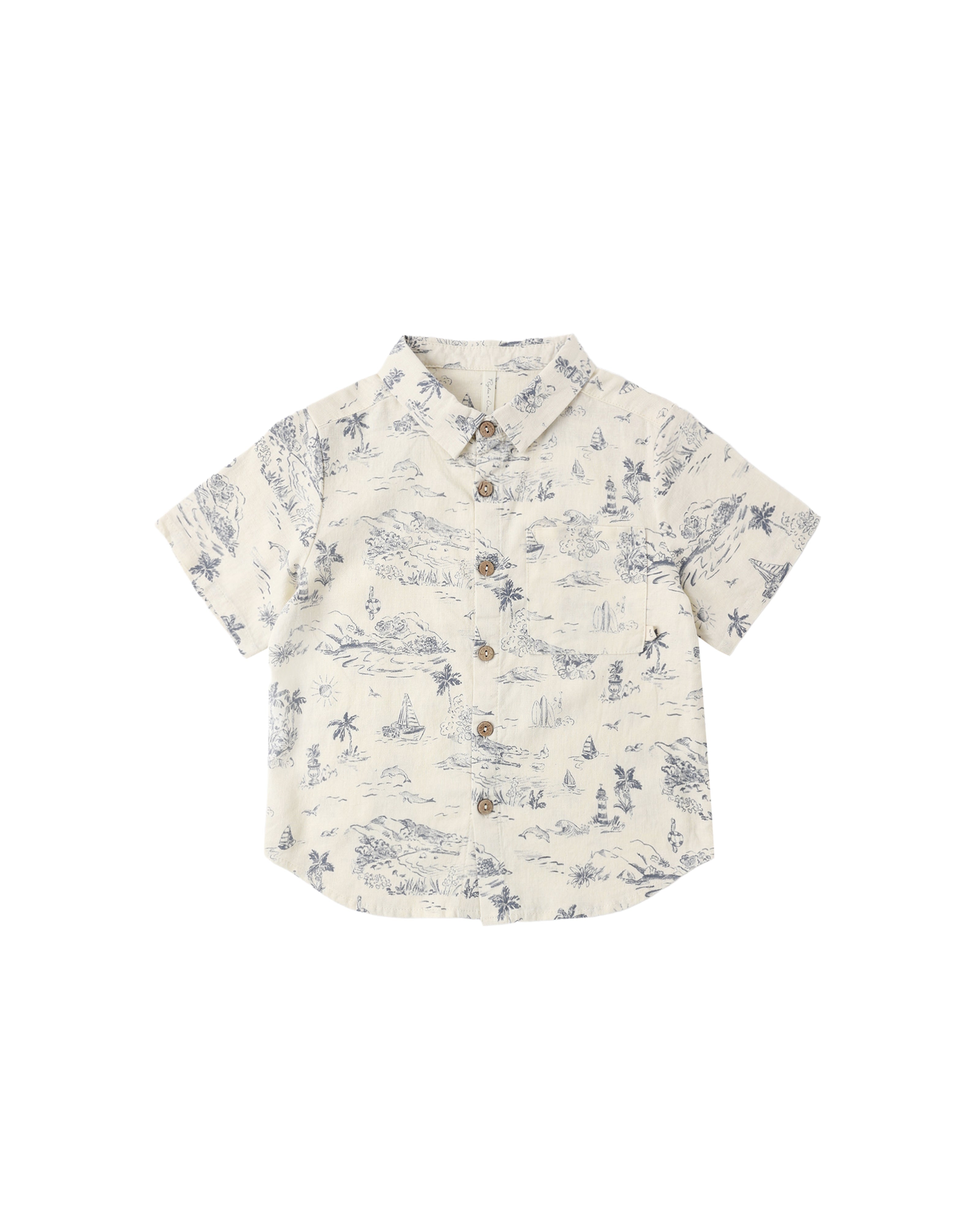 Collared SS Shirt - Ocean