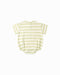 Yellow and white striped baby romper
