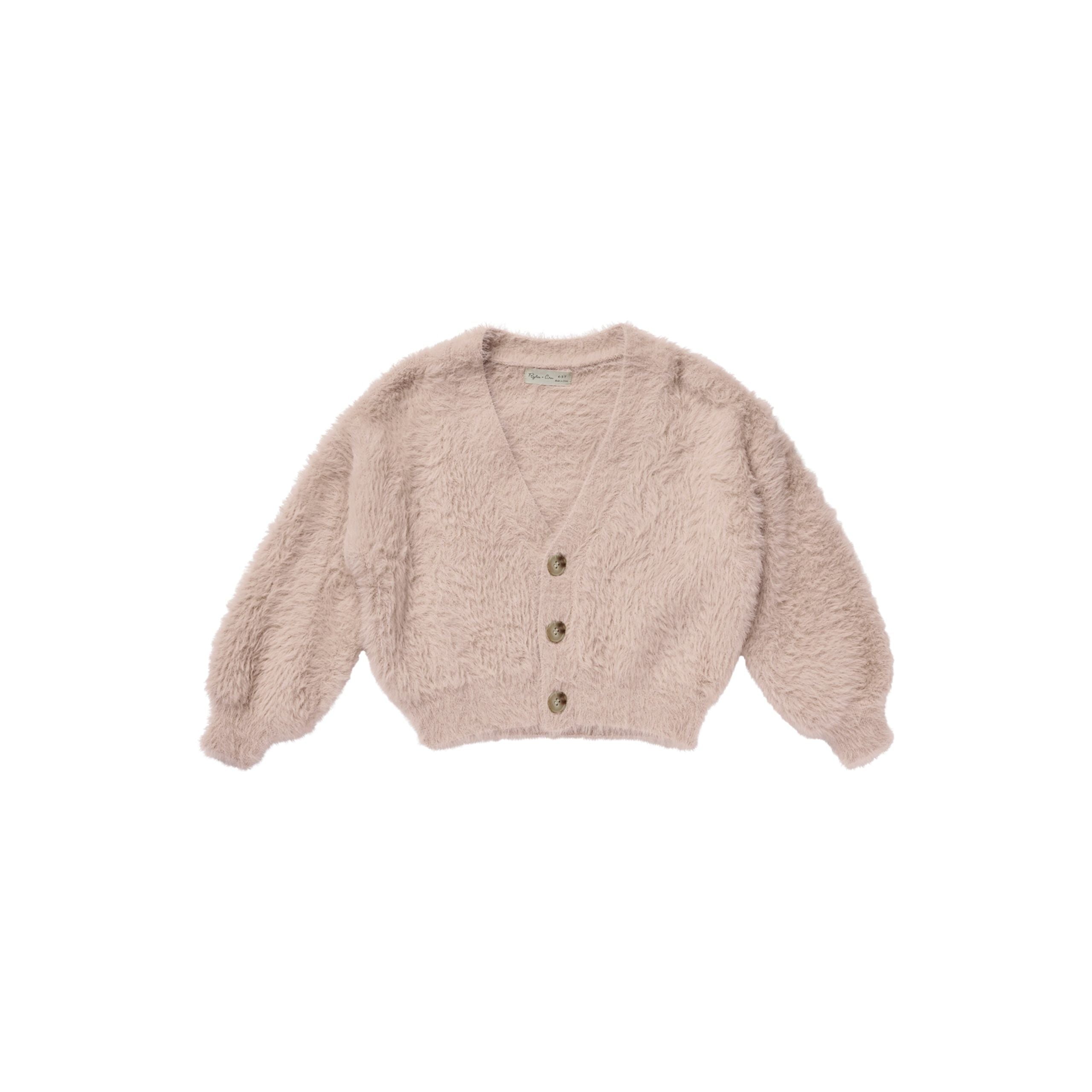 Fuzzy Cardigan - Blush