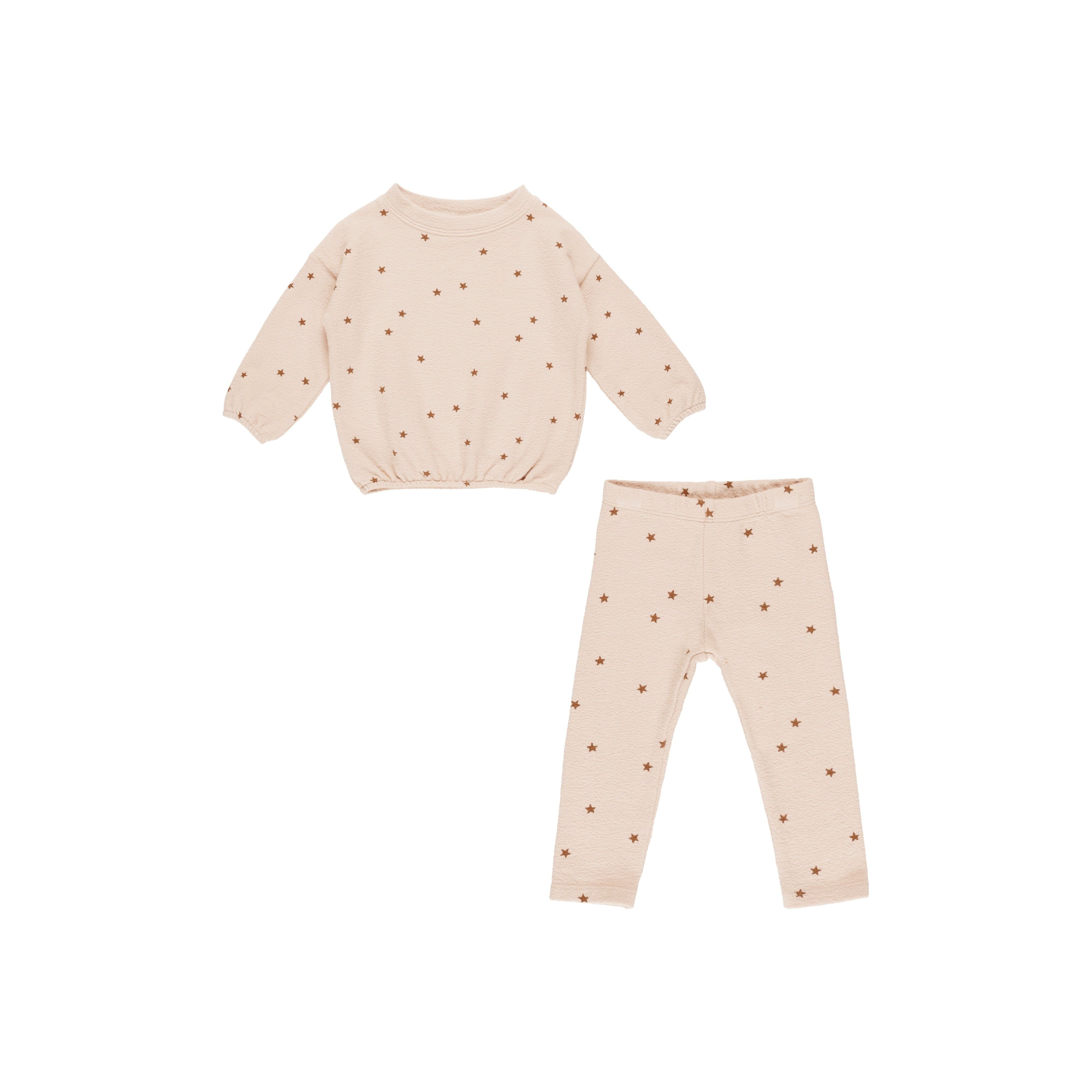 Spongy Knit Set - Shell Stars