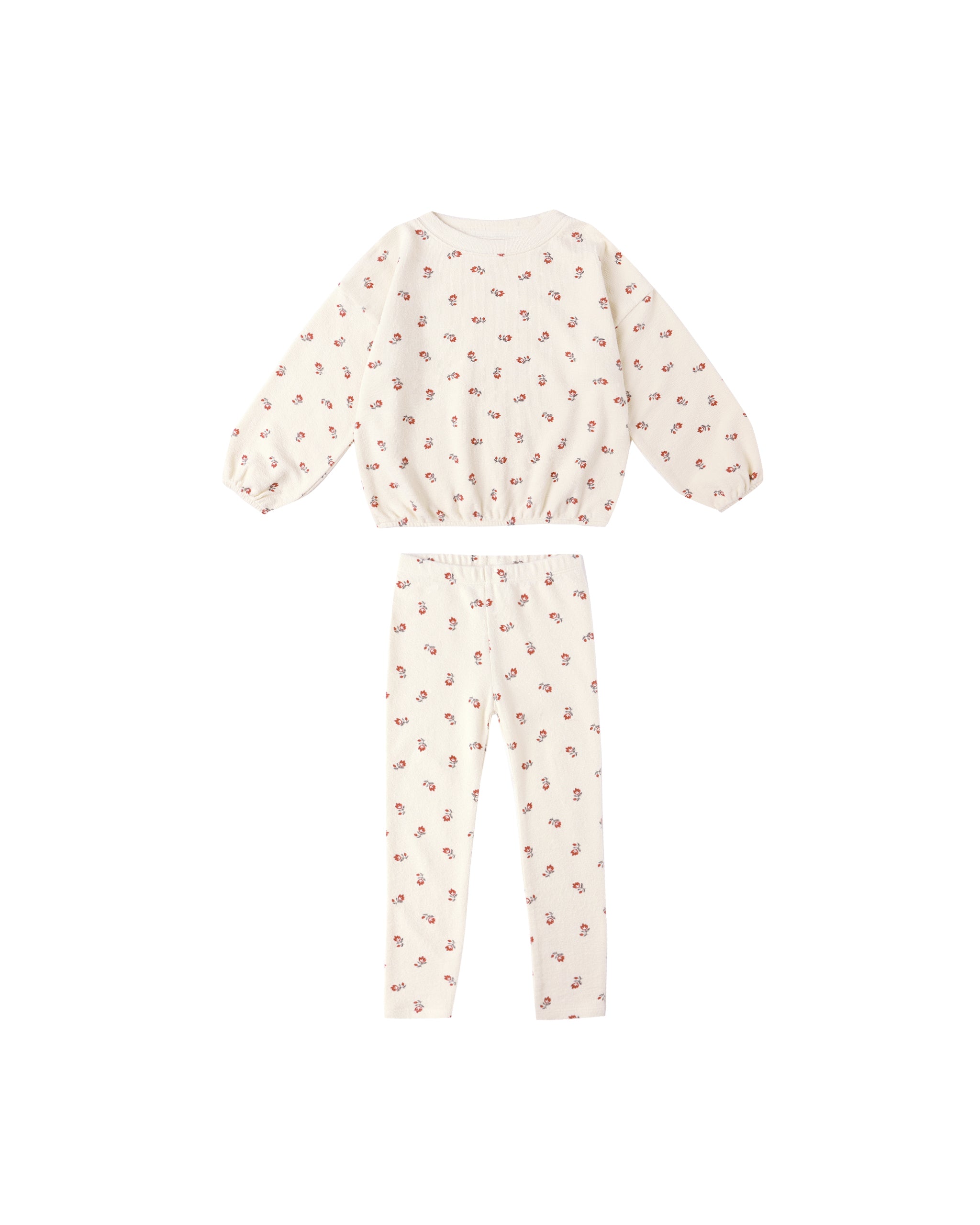 Spongey Knit Set - Ruby Ditsy