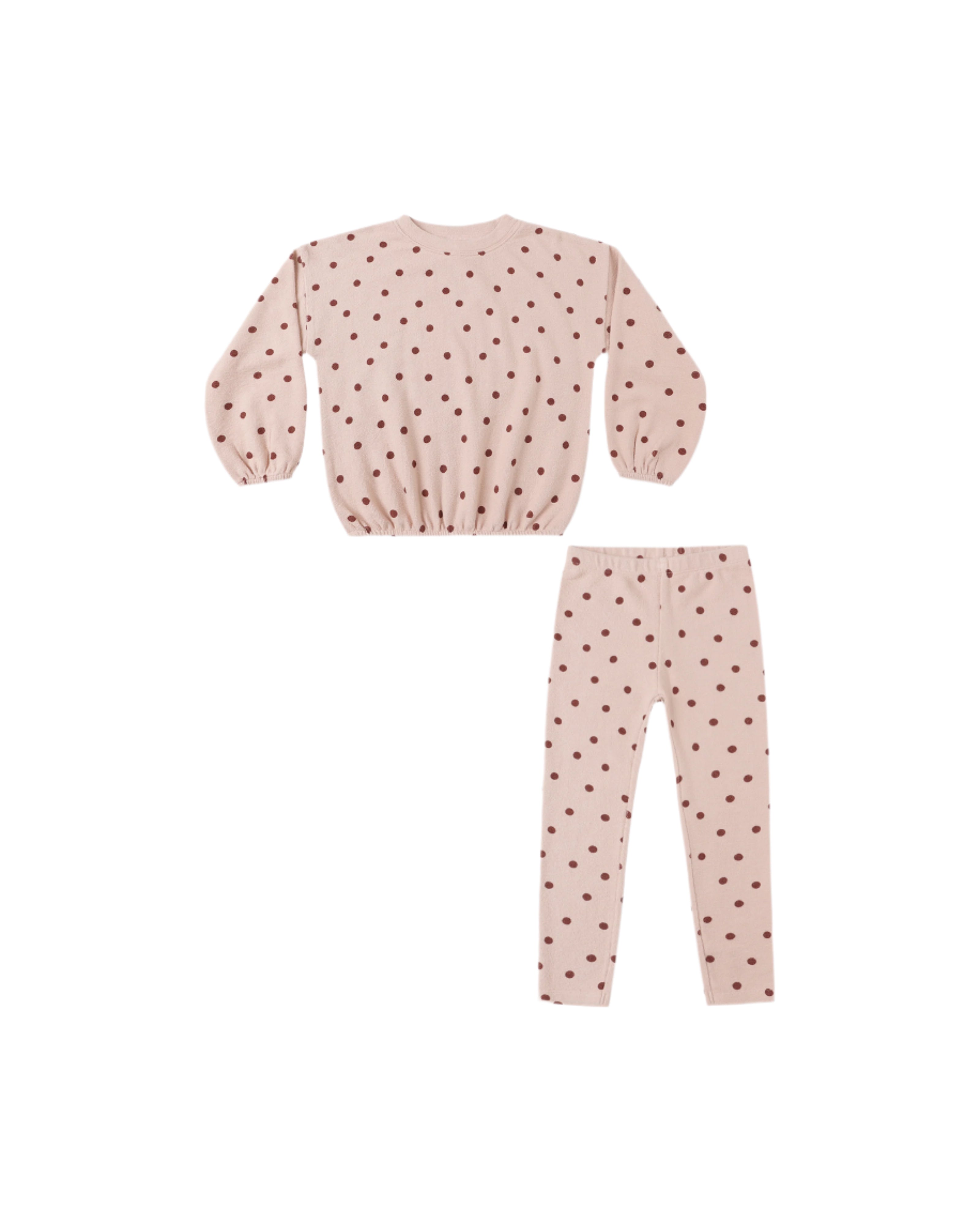 Spongy Knit Set - Polka Dot