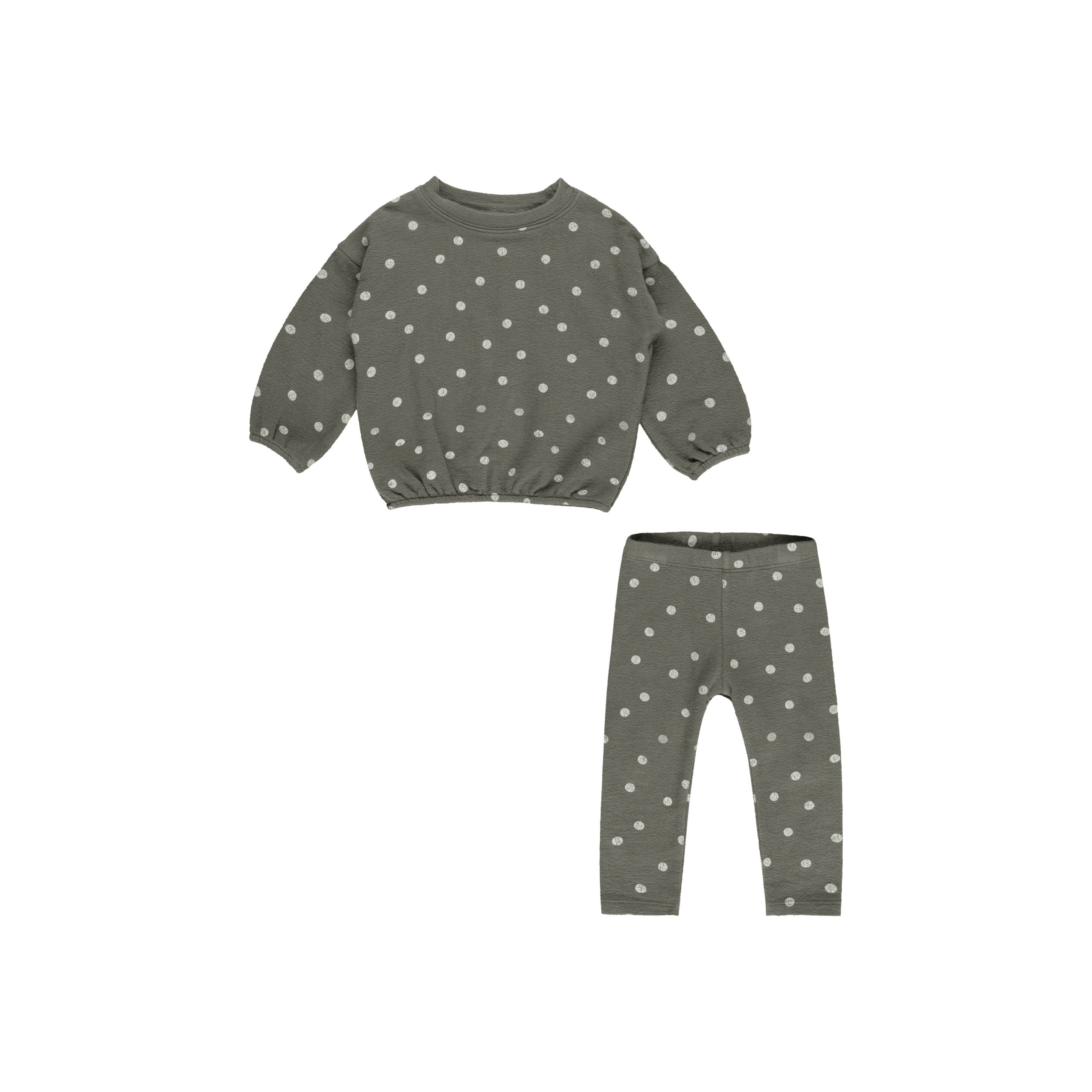 Spongey Knit Set - Forest Dolka Dot