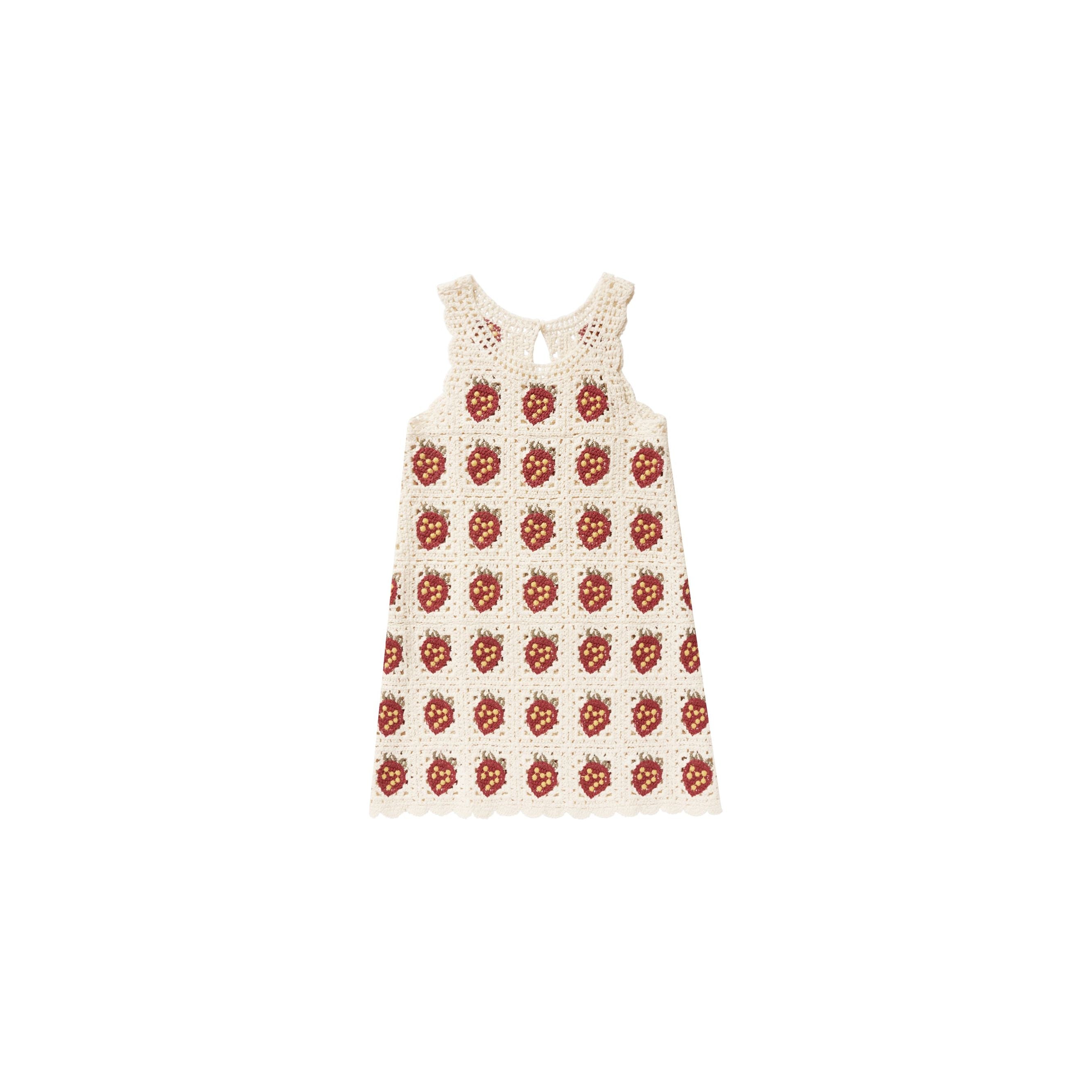 Crochet Tank Mini Dress - Strawberry