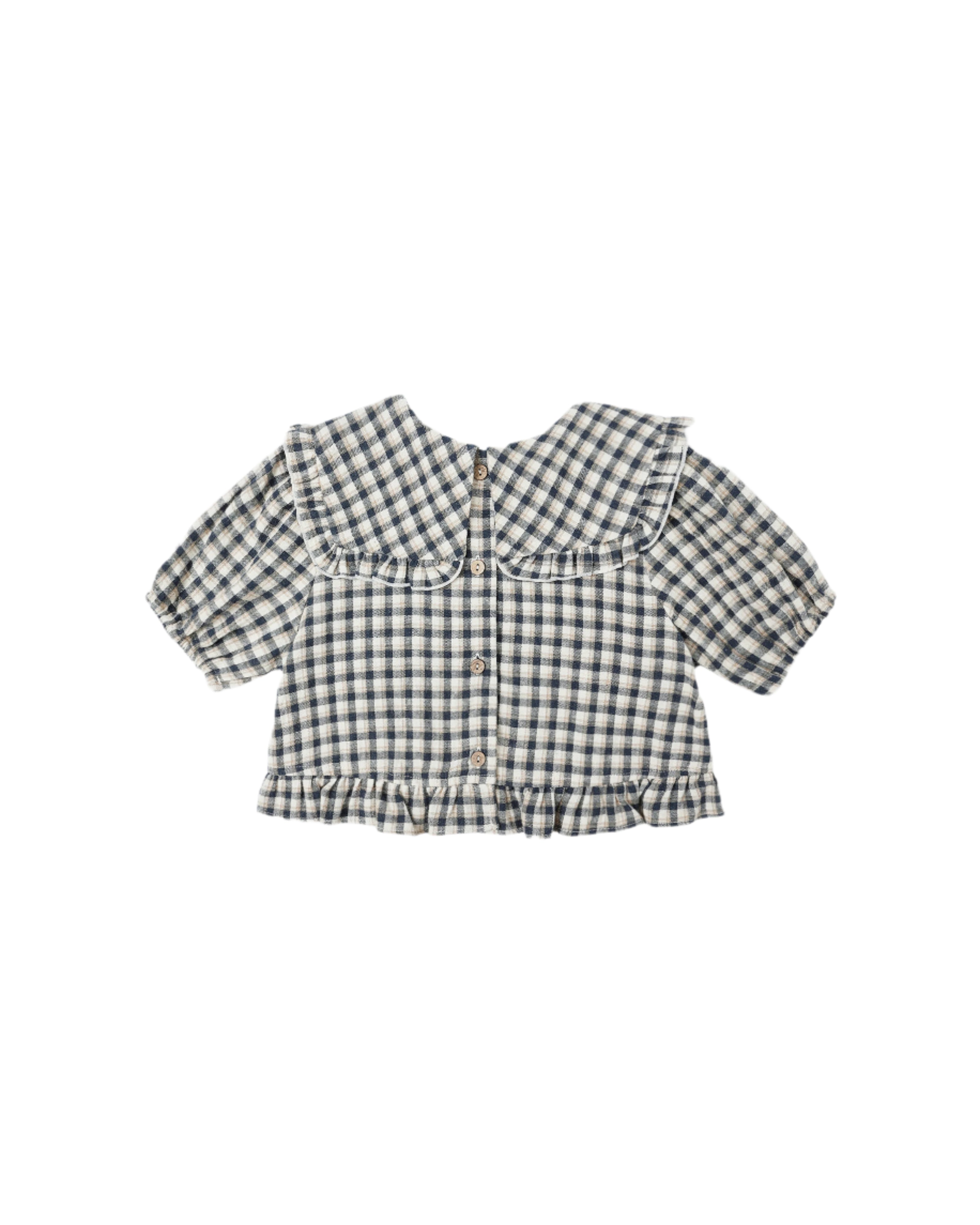 Prairie Blouse - Navy Check