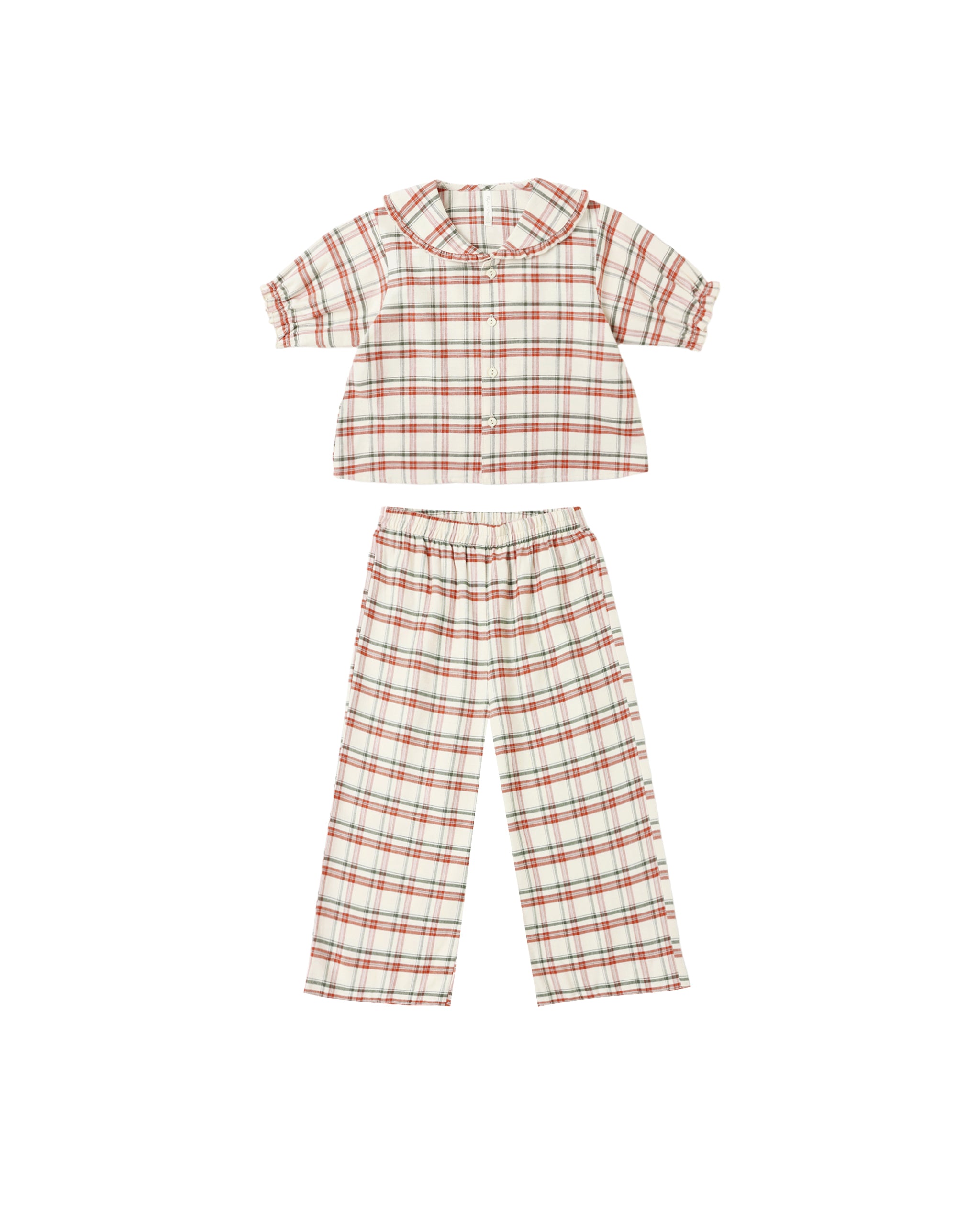 Ruffle Pajamas - Holiday Flannel