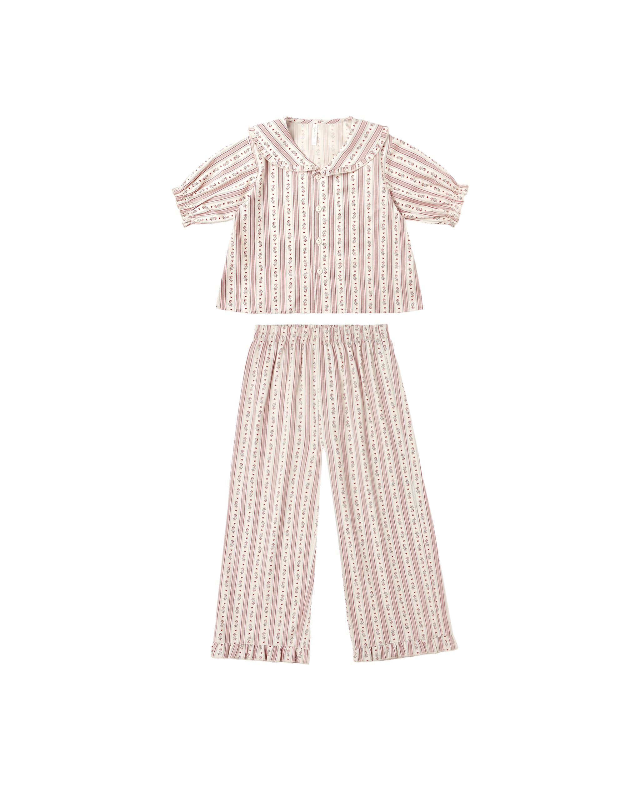 Ruffle Pajamas - Candy Cane Stripe