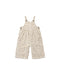 A natural color leopard print overall with pockets