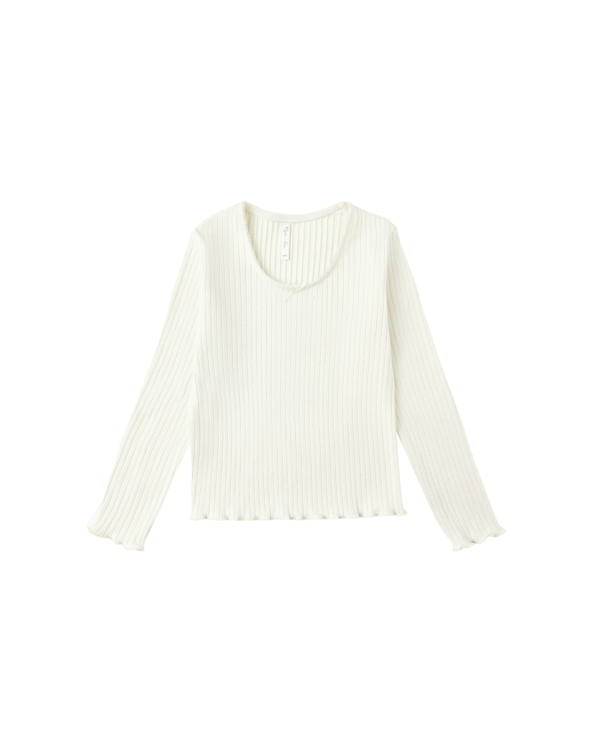 Ribbed L/S Top - Ivory
