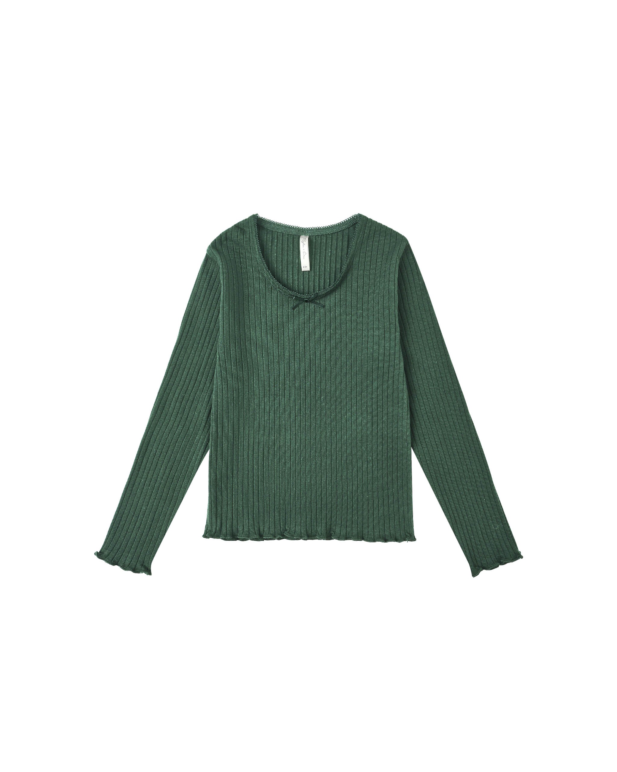 Ribbed L/S Top - Green