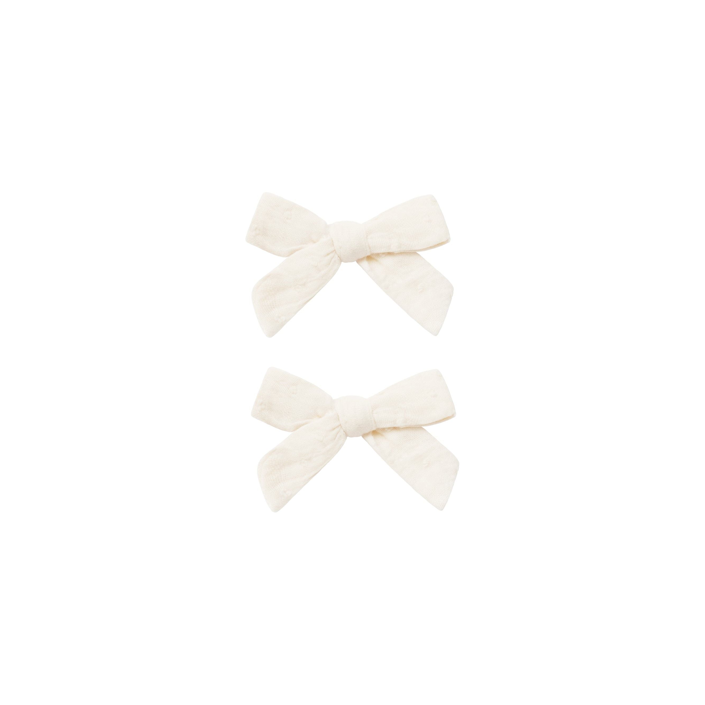Bow With Clip - Ivory