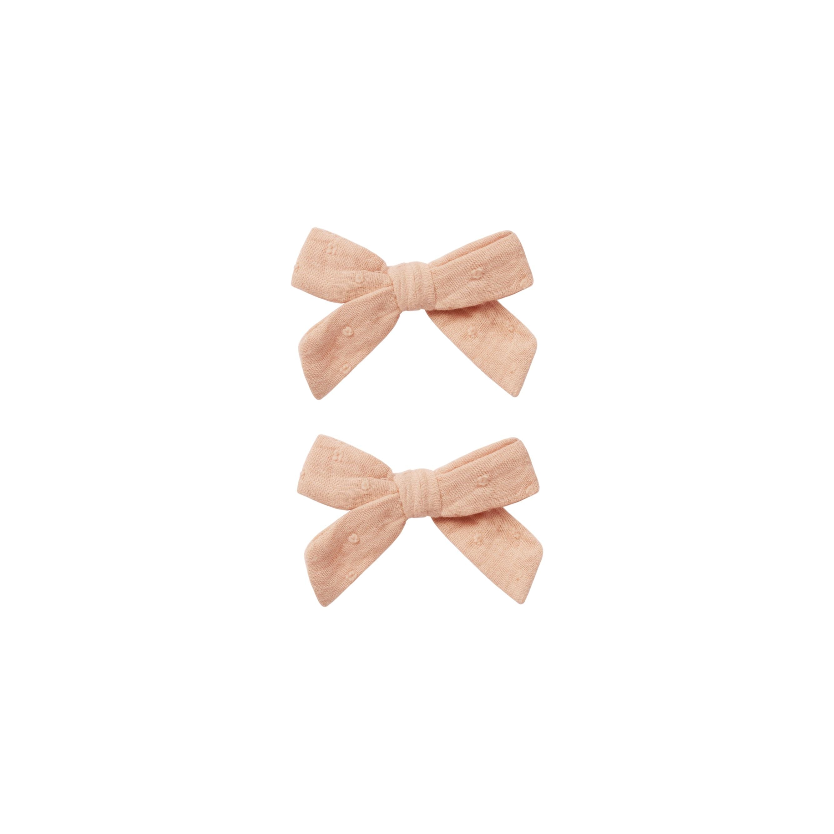 Bow With Clip - Apricot