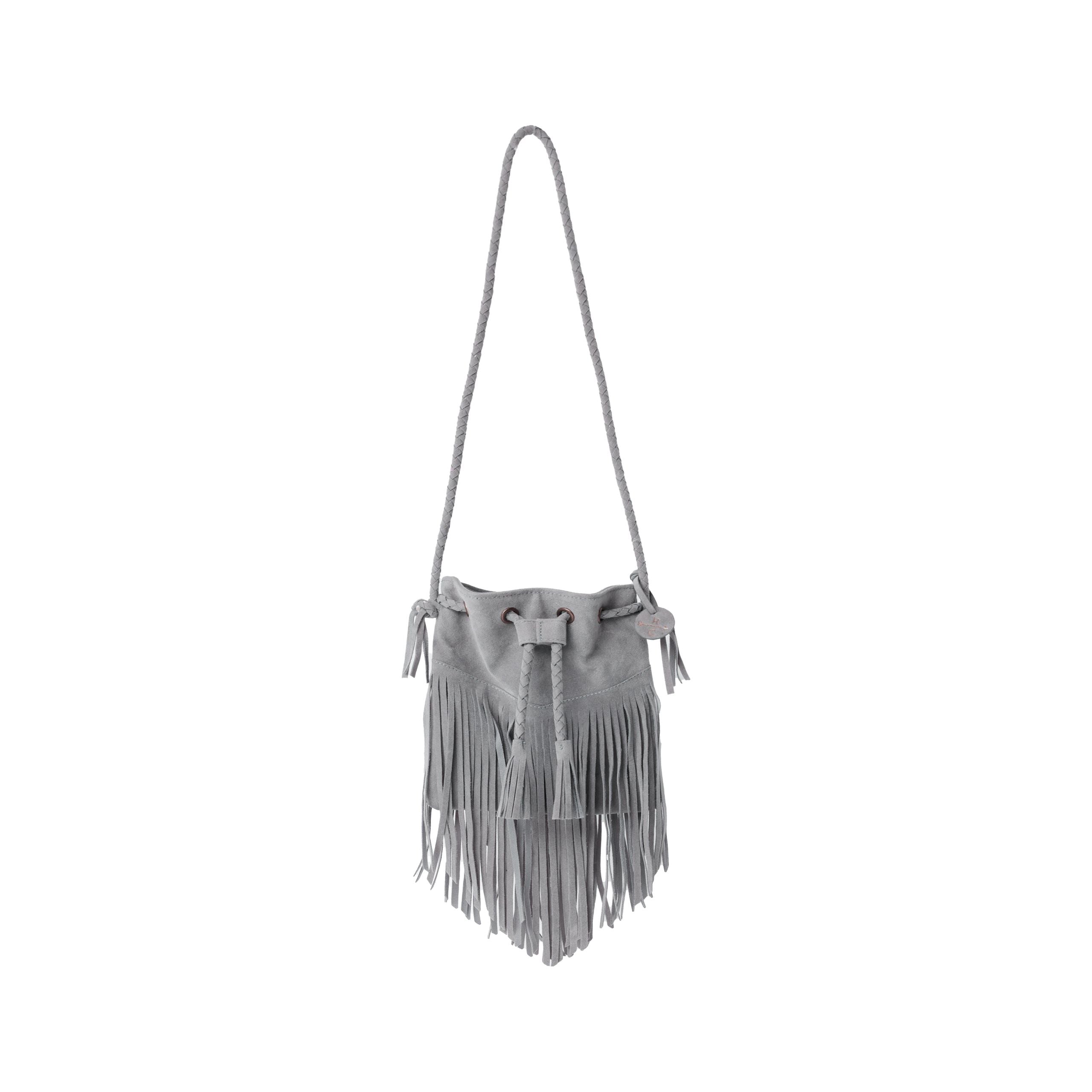 Fringe Crossbody Purse - Dusty Blue