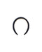 An indigo denim padded headband shown on a white background