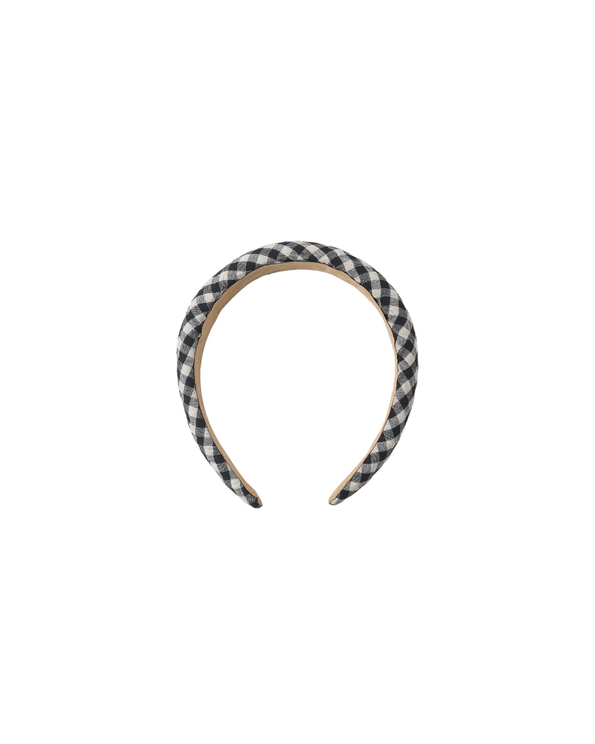 Checkered headband on a white background