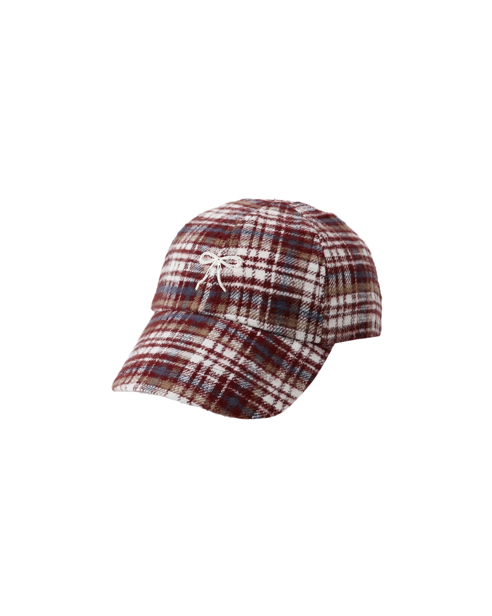 Baseball Hat - Burgundy Plaid