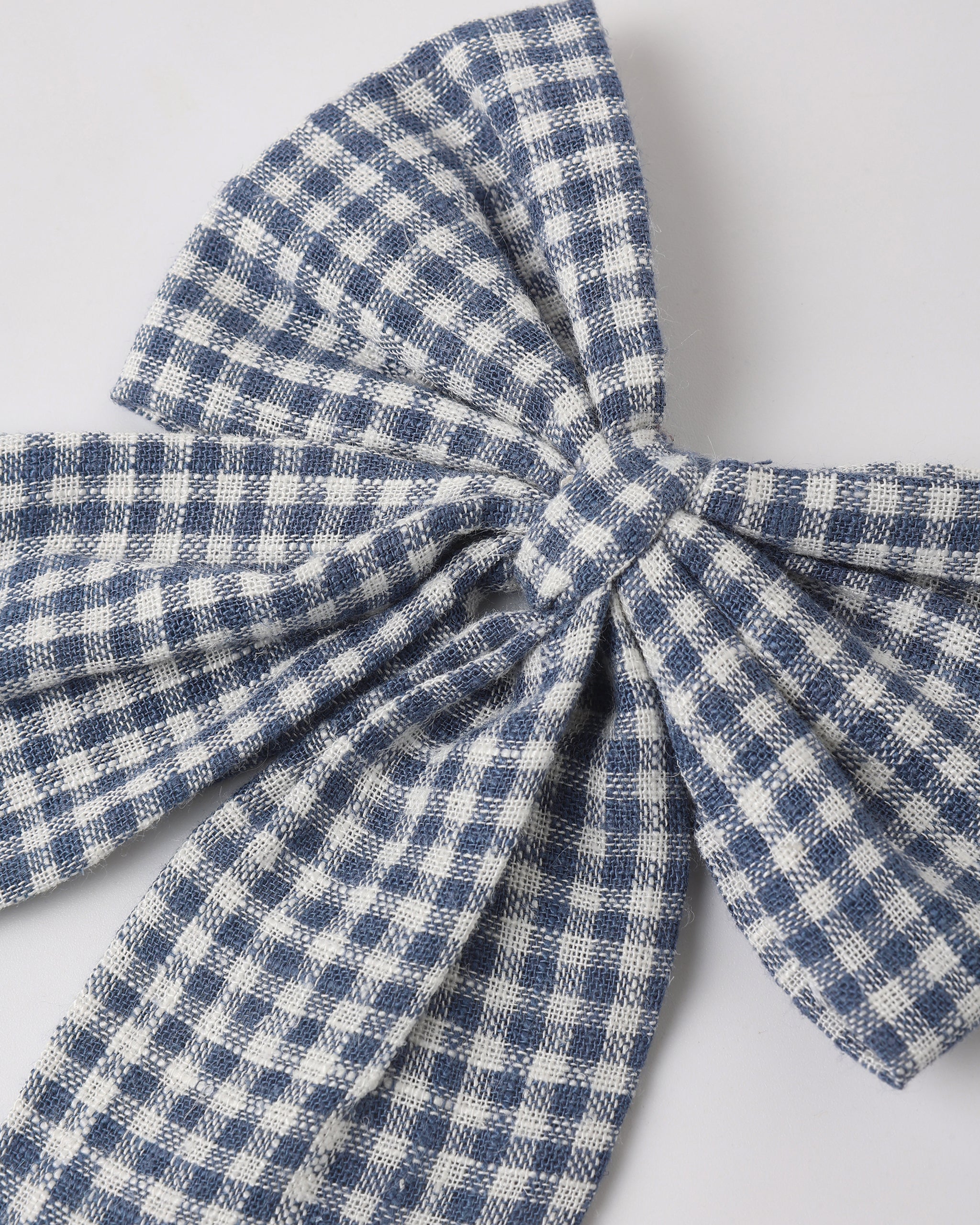 Oversized Bow - Marine Gingham