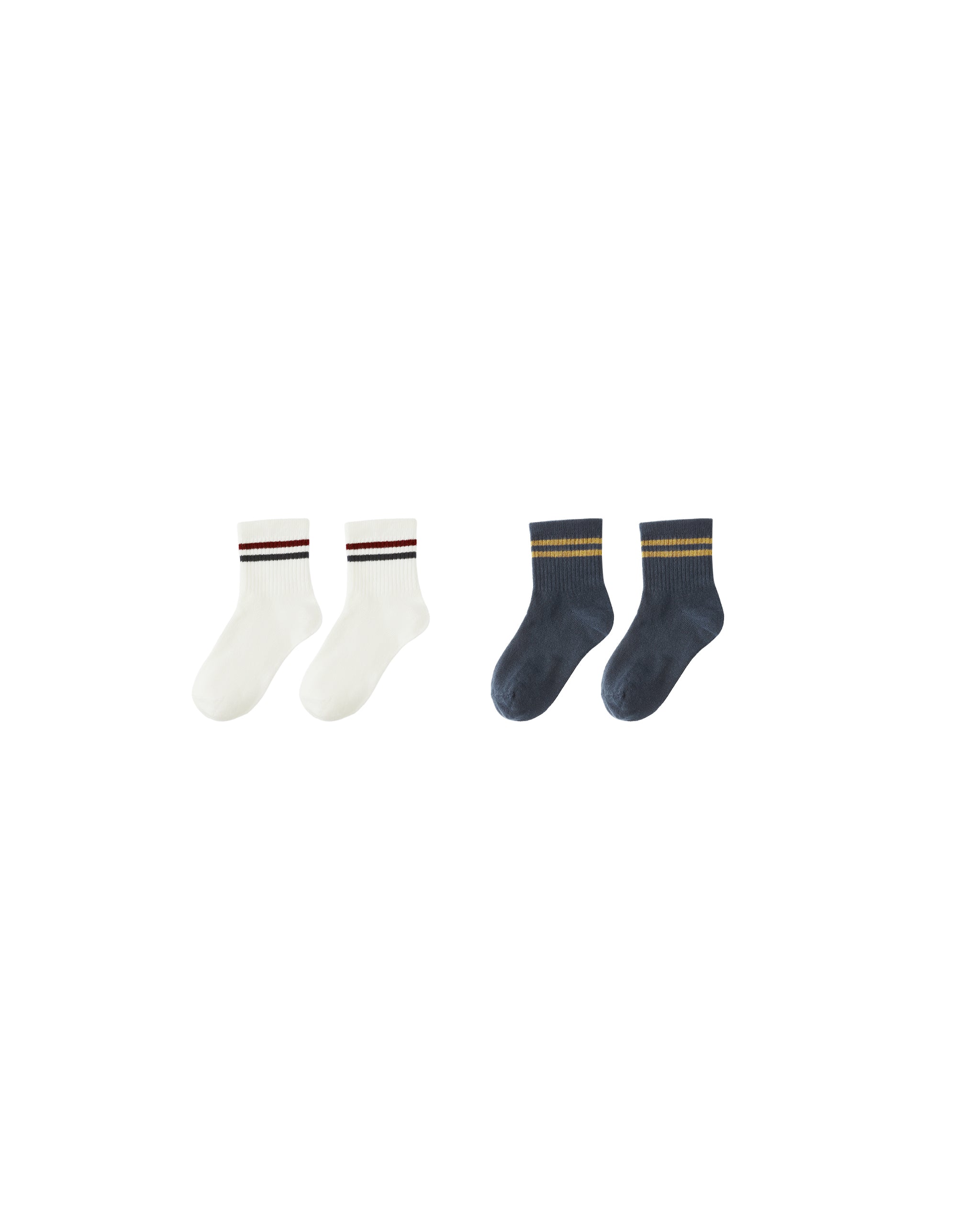 Stripe Socks - Ivory, Navy