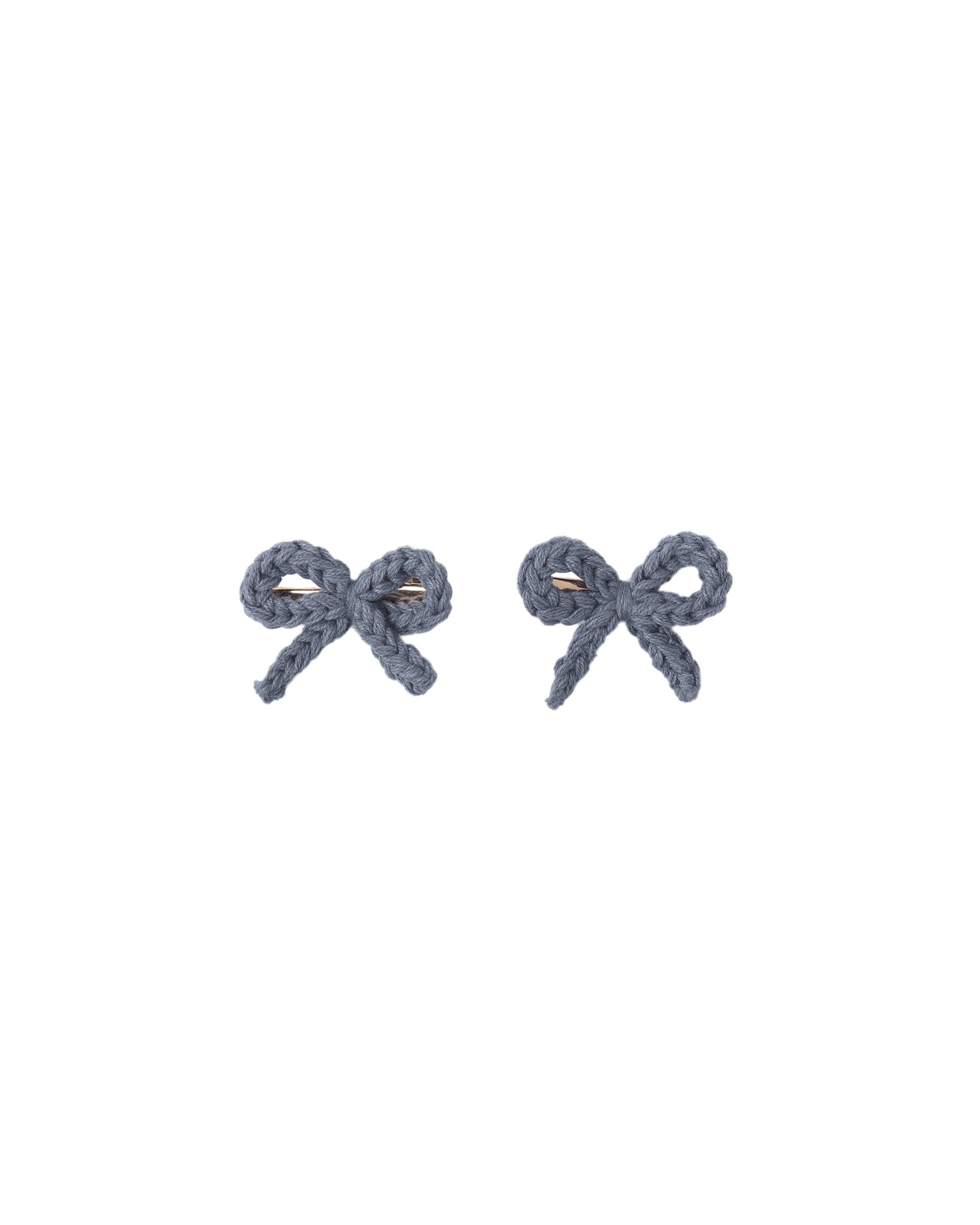 Crochet Bow Clip - Marine