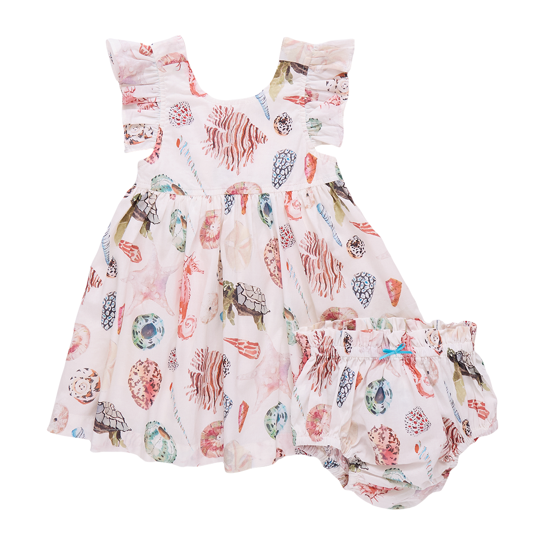 Liv Dress - Watercolor Shells