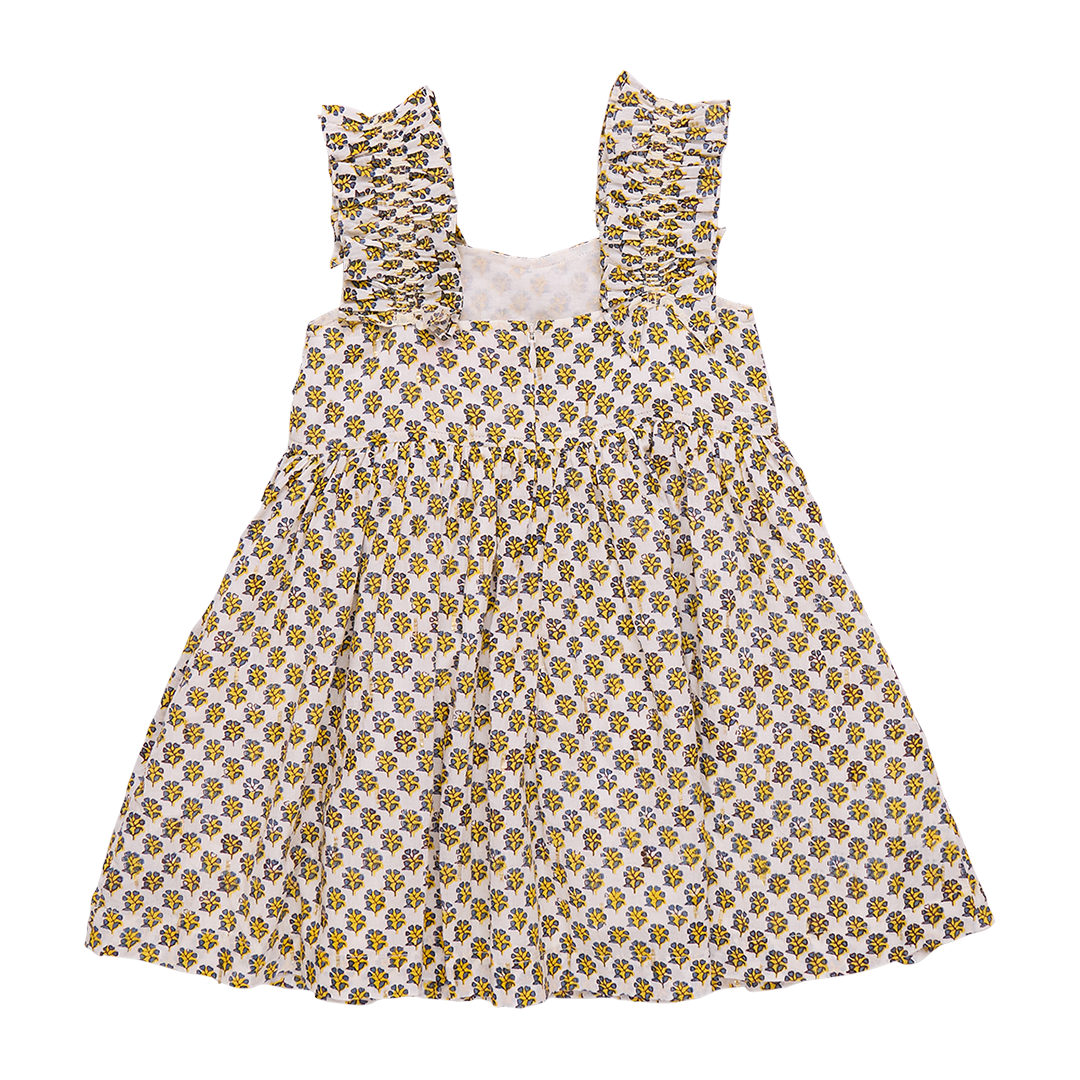 Via Dress - Yellow Lisbon Ditsy