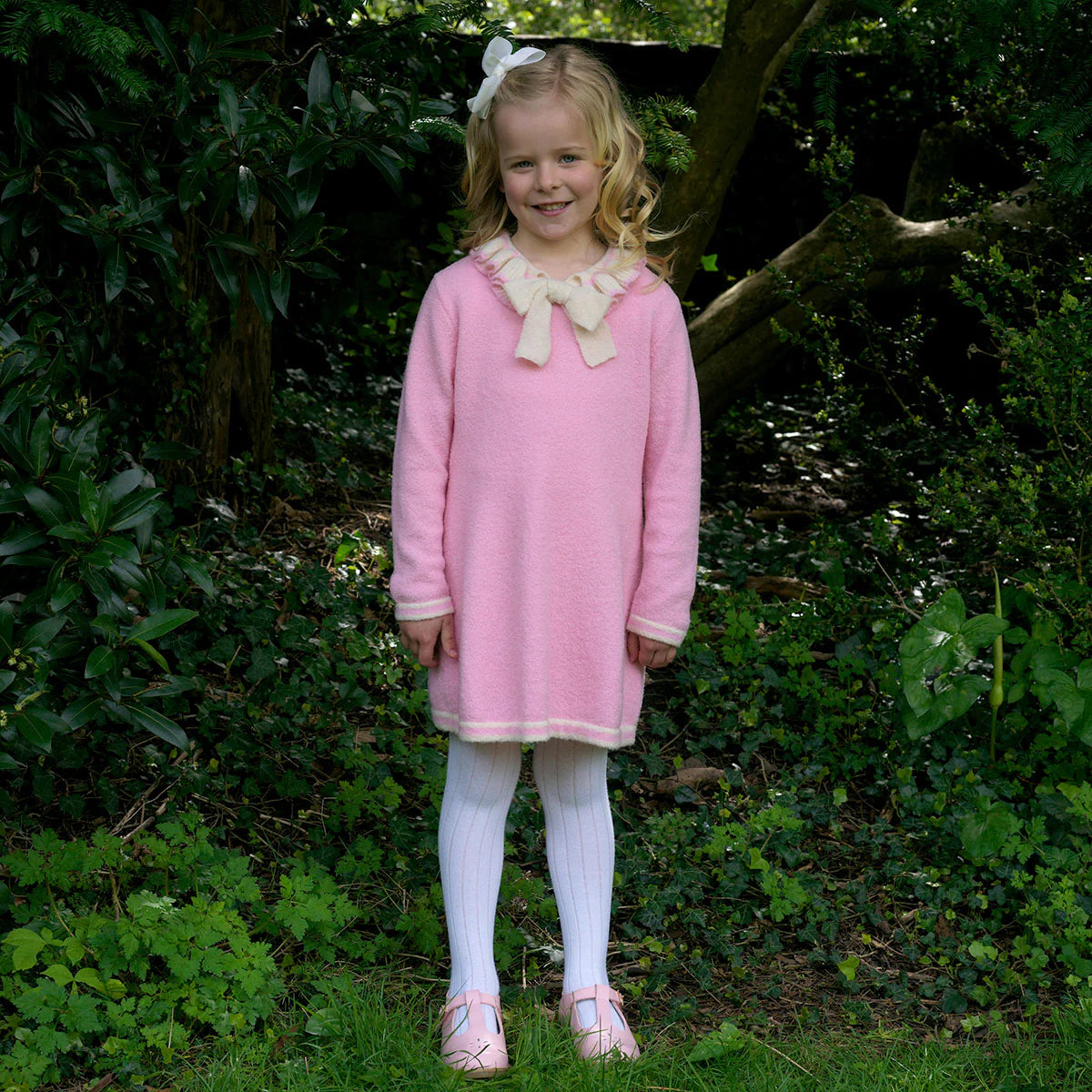 Sparkle Dress - Pink Boucle