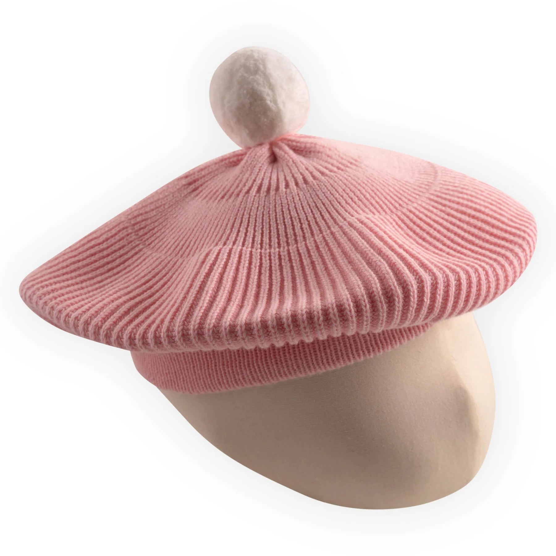 Pom Pom Beret - Pink