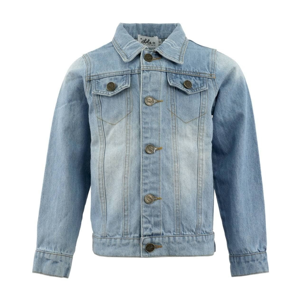 Denim Jacket - Rainbow Bow Gem