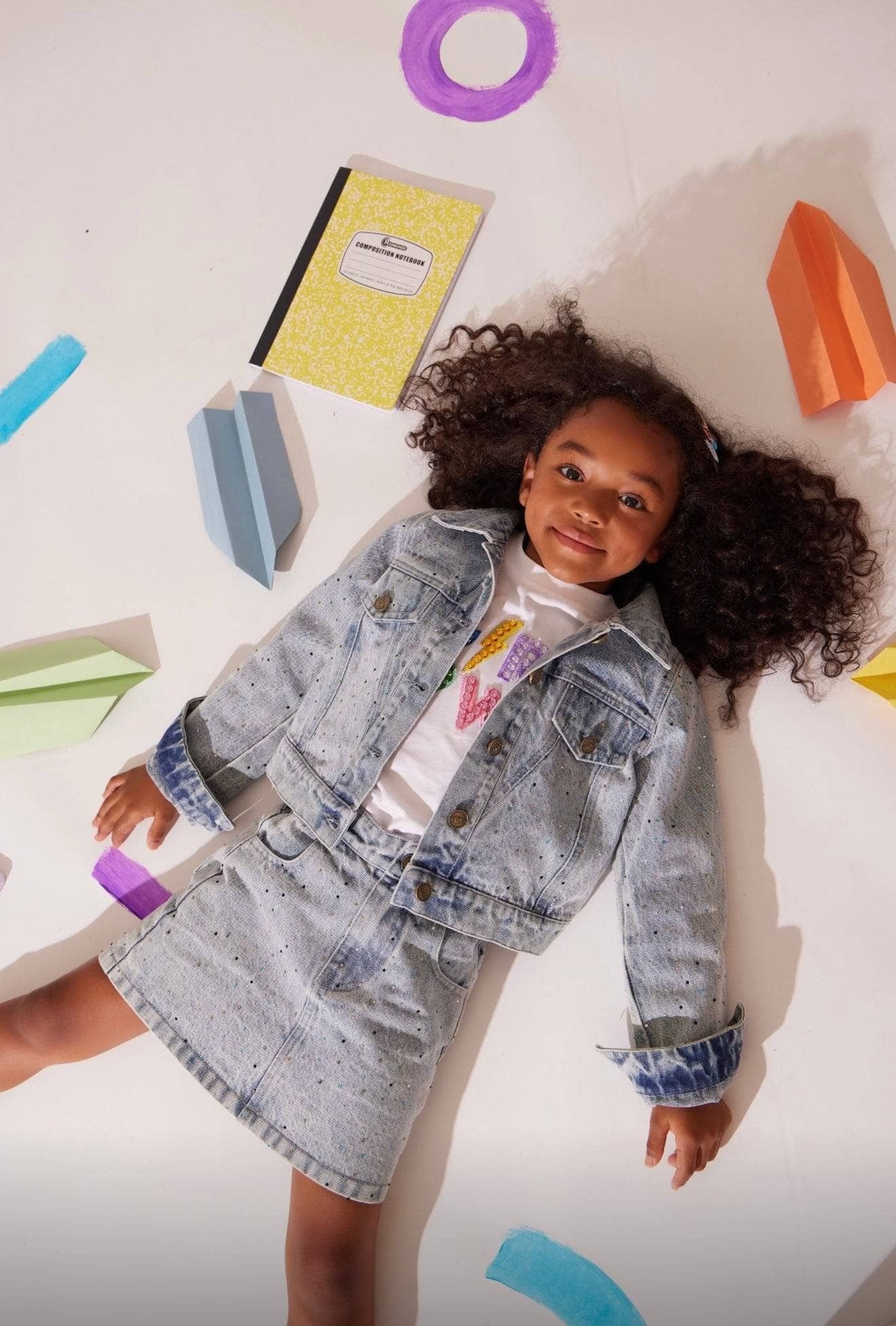 Denim Jacket - Rainbow Sparkle