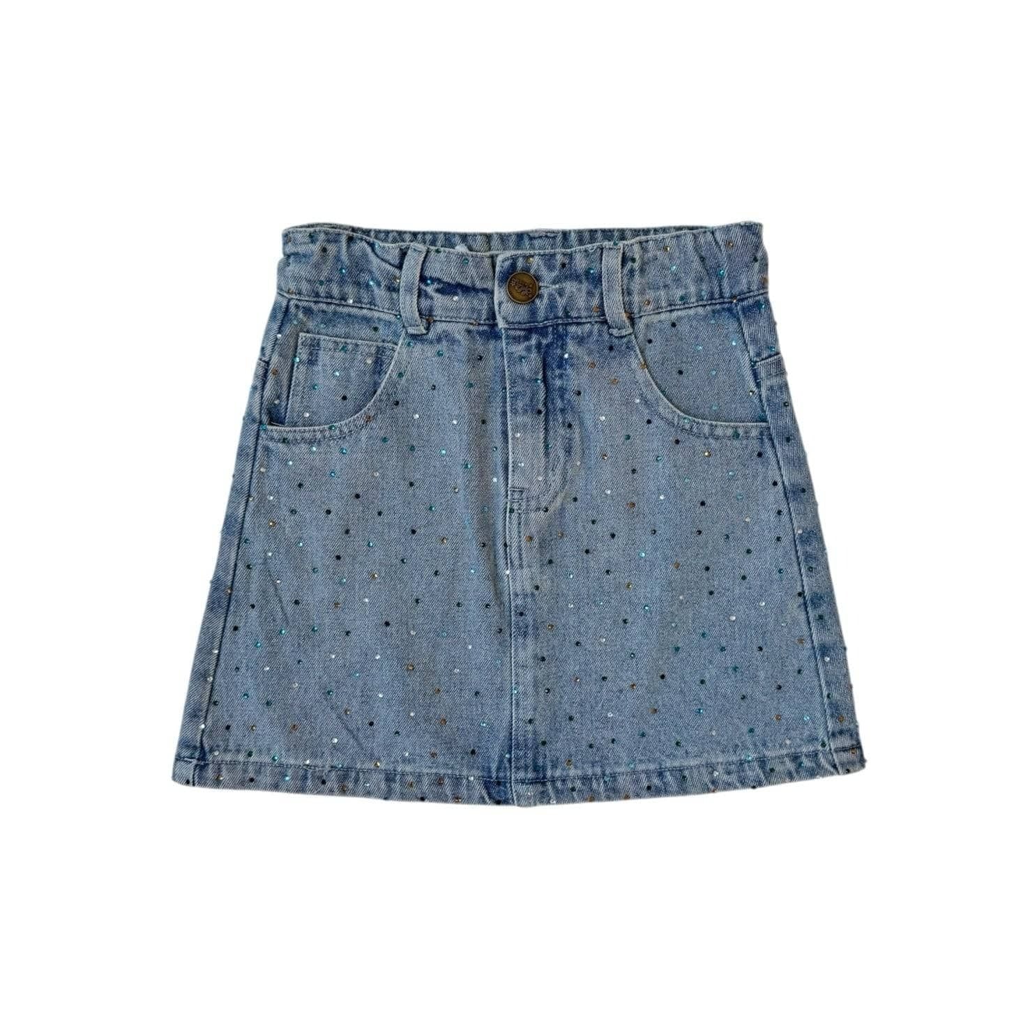 Denim Skirt - Rainbow Sparkle