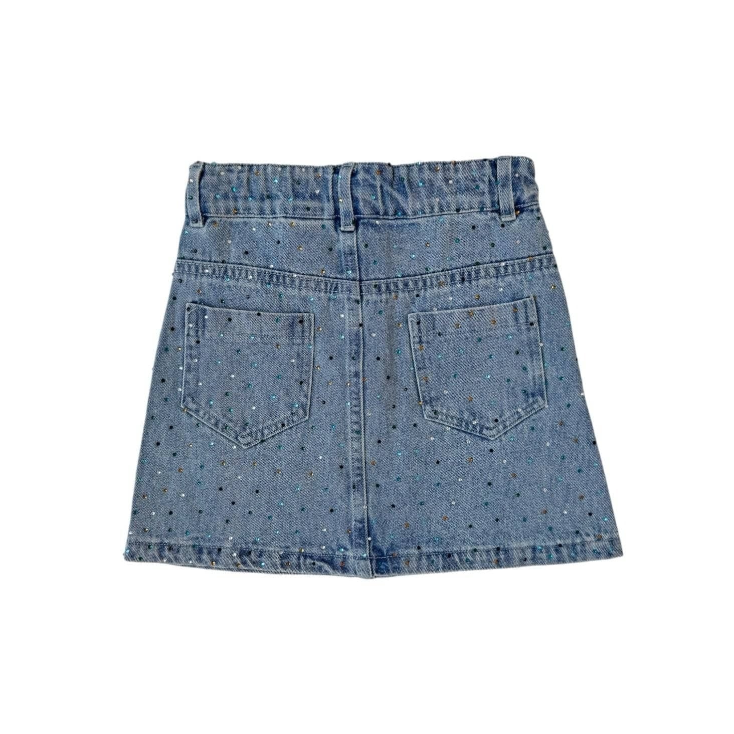 Denim Skirt - Rainbow Sparkle
