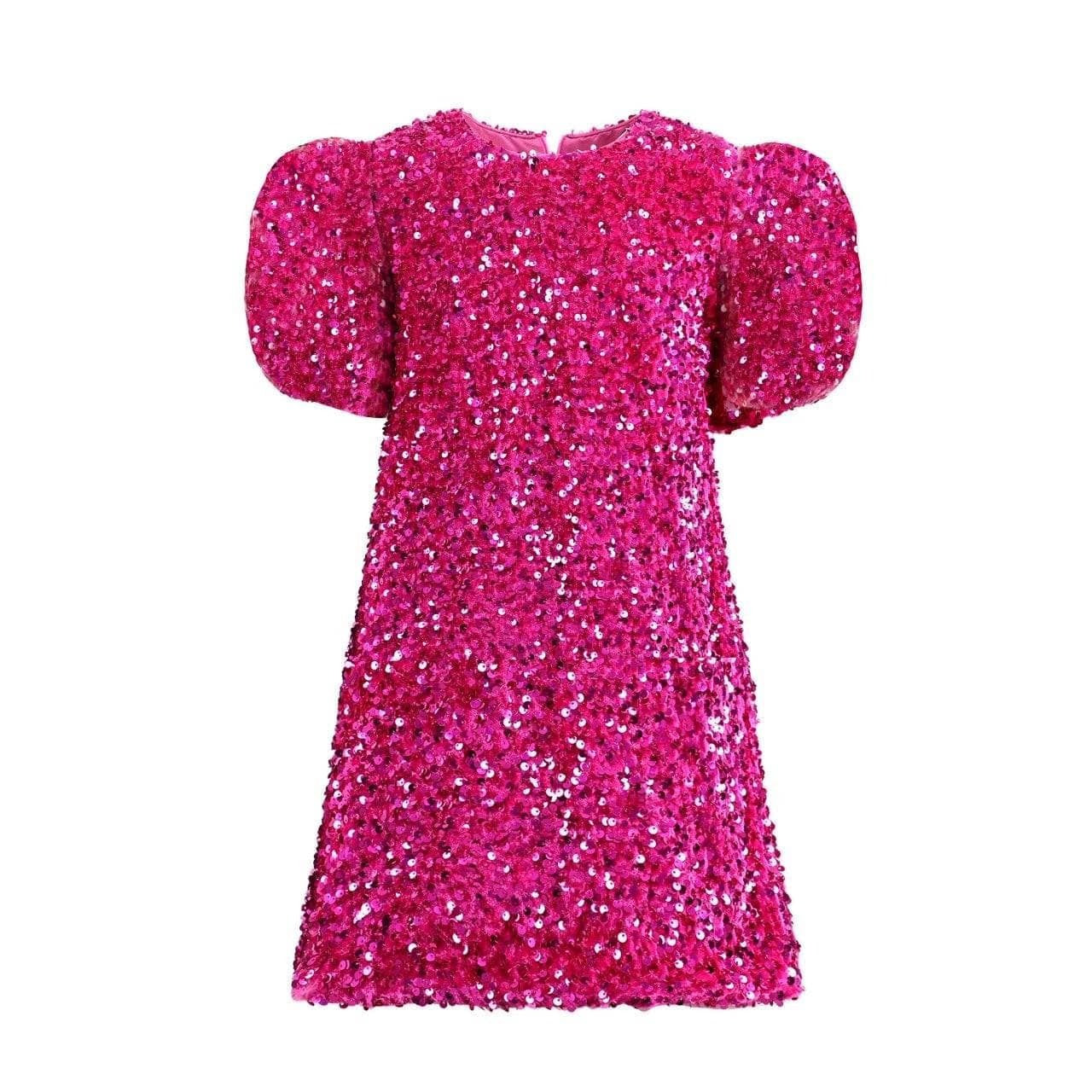 Dress - Raspberry Velvet Shimmer Dress