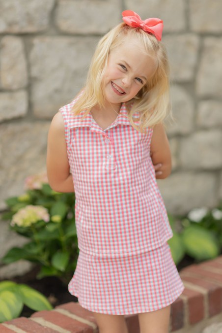 Red and Blue Gingham Athletic Set
