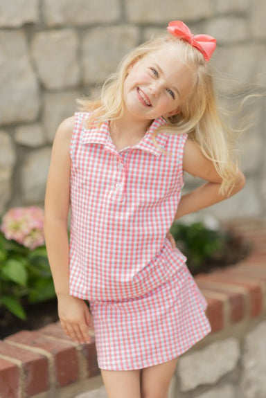 Red and Blue Gingham Athletic Set