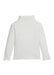 An ivory ribbed long-sleeve turtleneck sweater displayed on a clean white background.