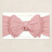 Rose colored cable knit headband