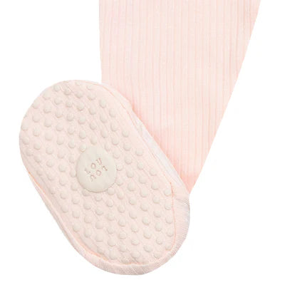 Non-slip sole on zipper footie
