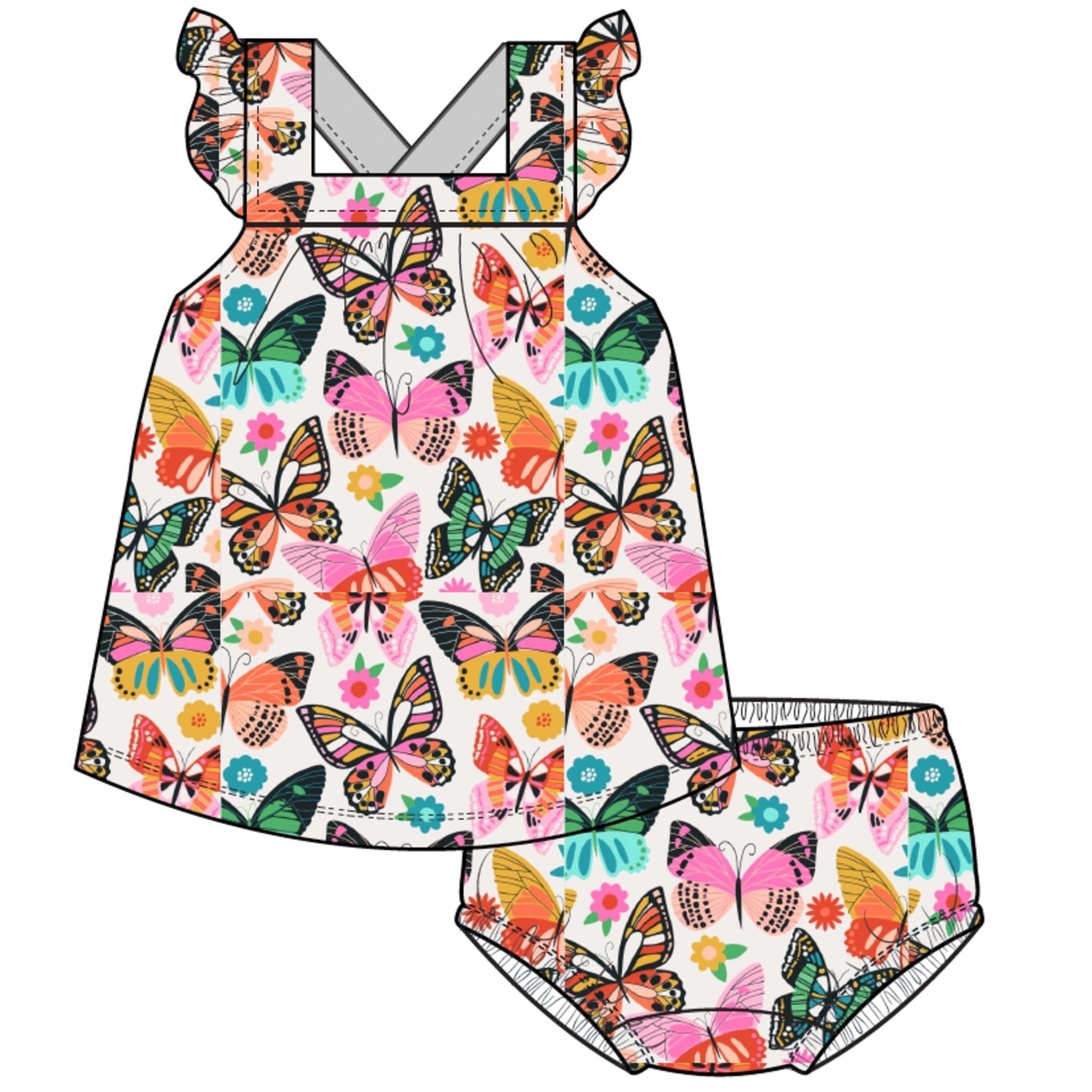 Baby Dress Set - Butterflies
