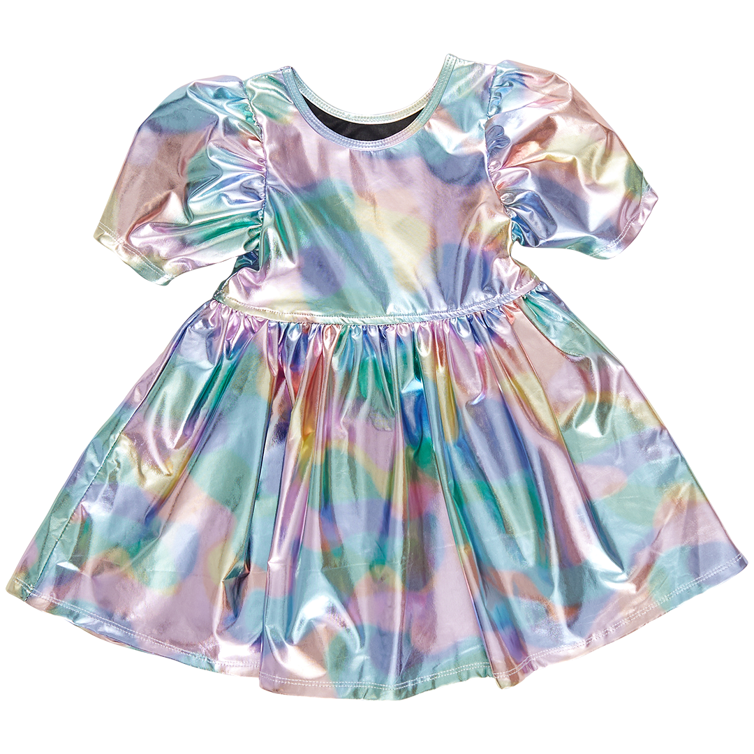 Laurie Dress - Cotton Candy Lame