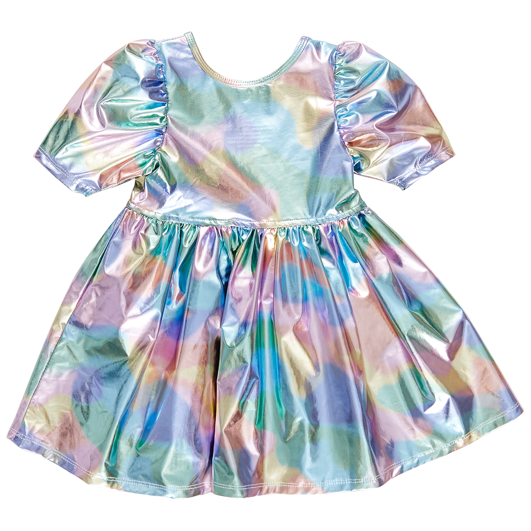 Laurie Dress - Cotton Candy Lame