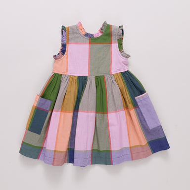 Colorful checkered dress on a white background