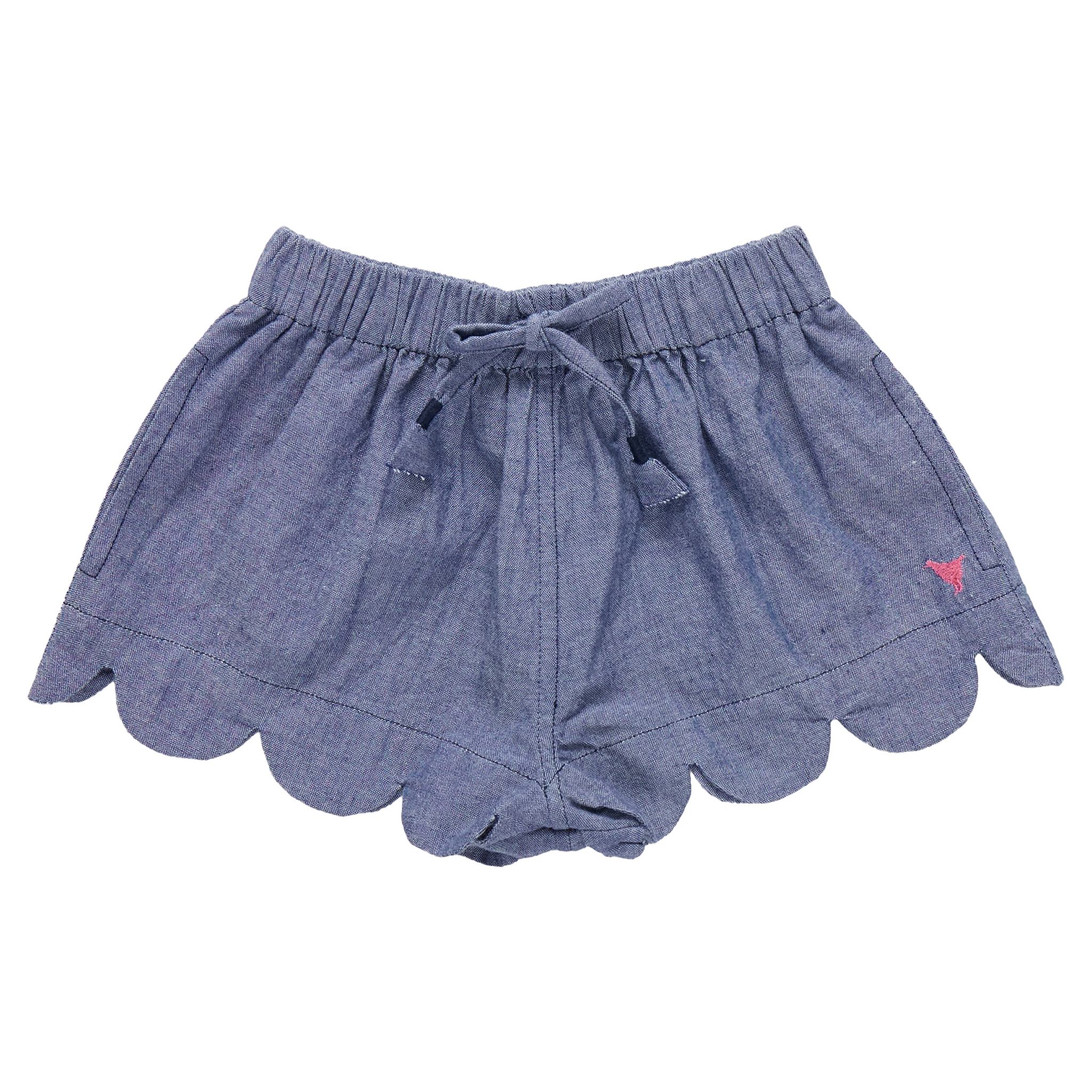 Scallop Short - Chambray