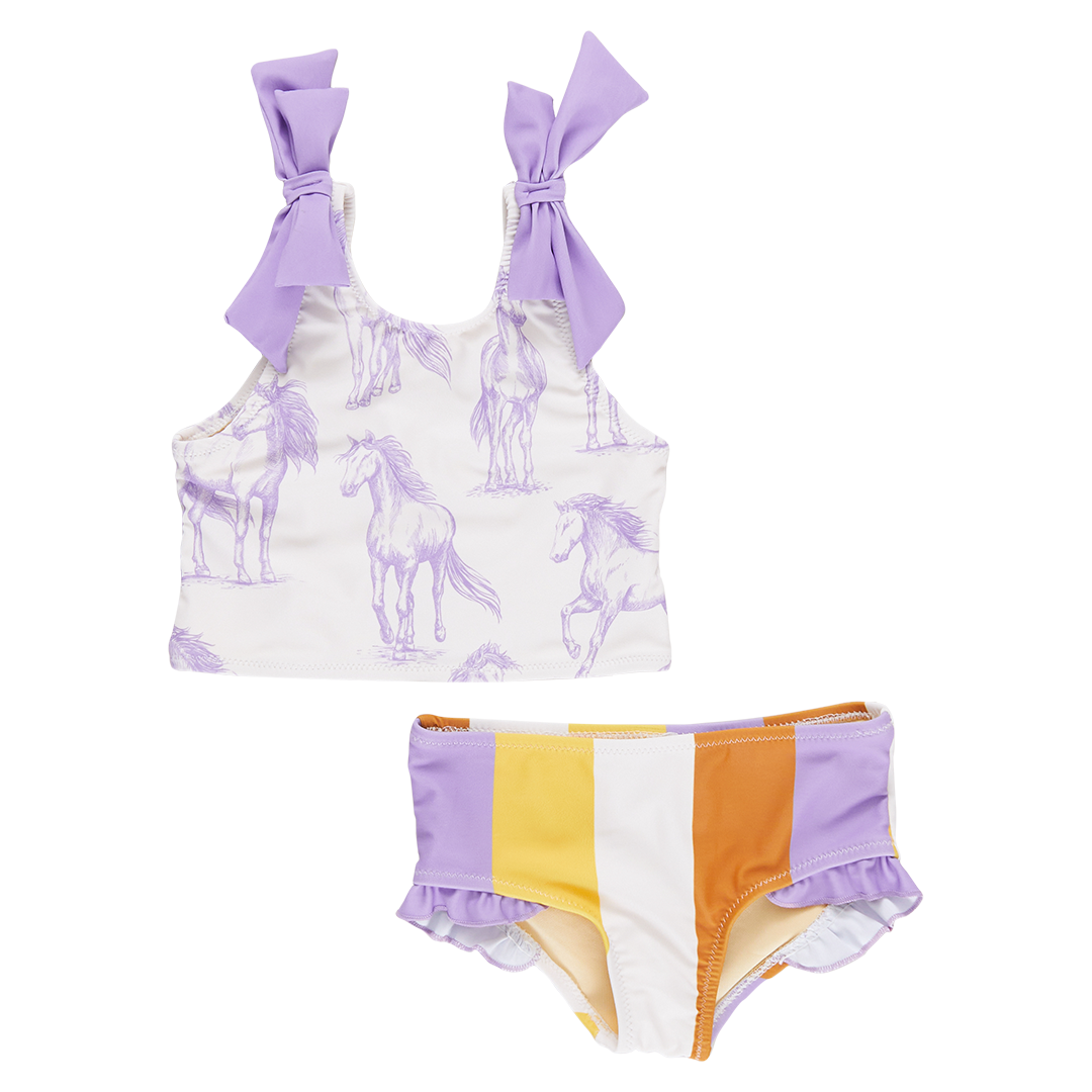 Shelly Tankini - Lavender Horses