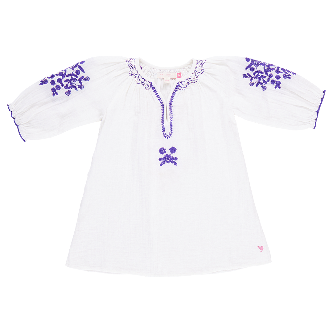Ava Dress - Gardenia White Embroidery