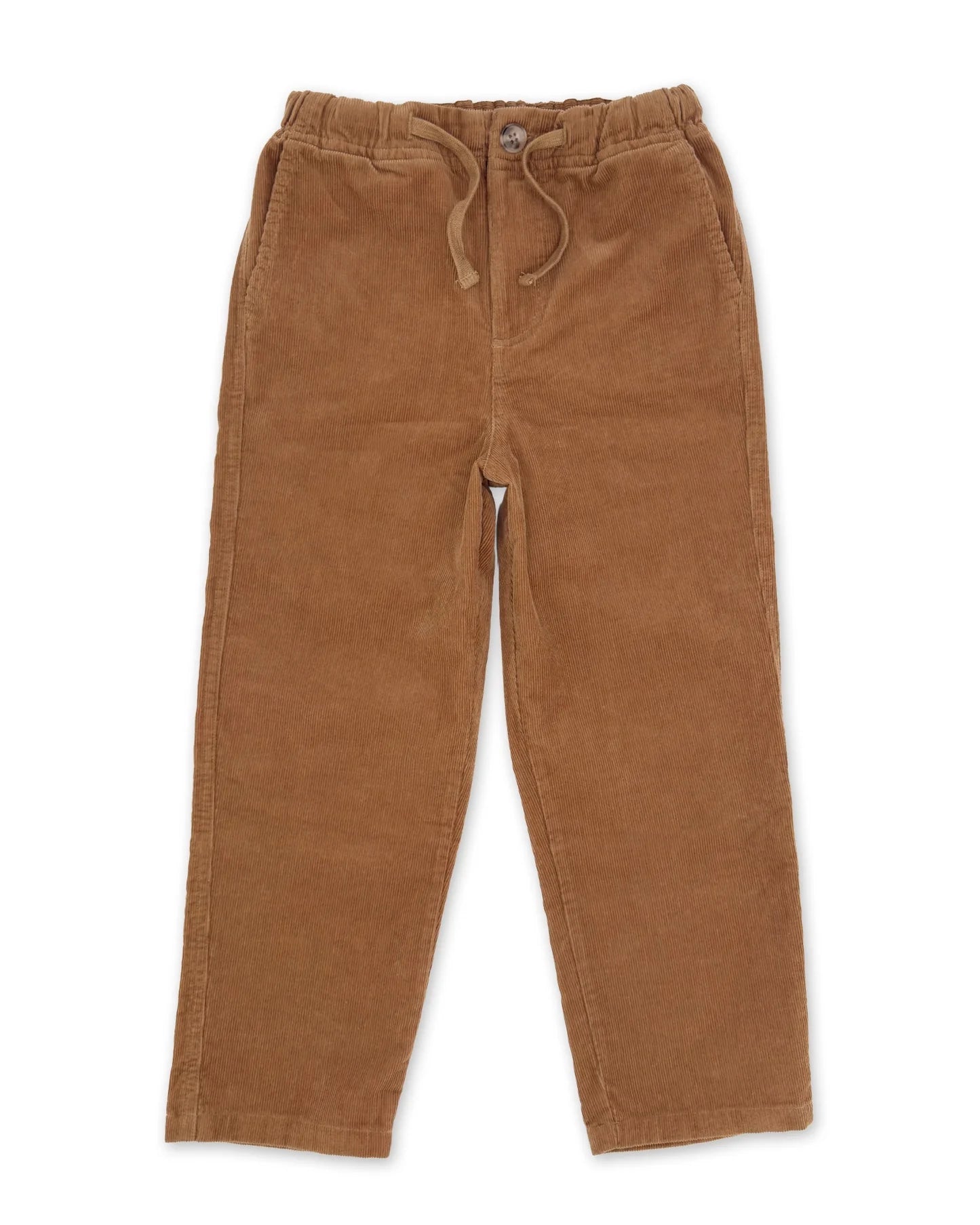 Made from soft 8-wale saddle colored corduroy with a relaxed fit and featuring an elastic waist with drawcord, side and back pockets, the Jayden is effortlessly cool and comfy.